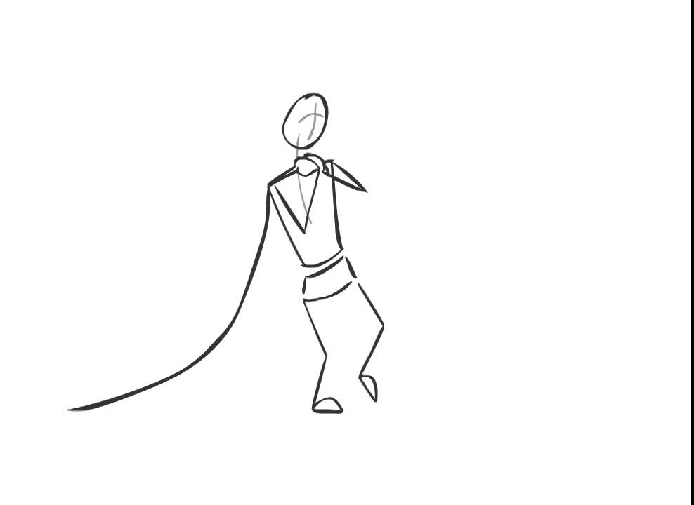 Staggered action 18frames