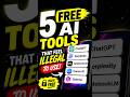 5 FREE AI Tools You Need in 2026 🚀 #AI #aitools
