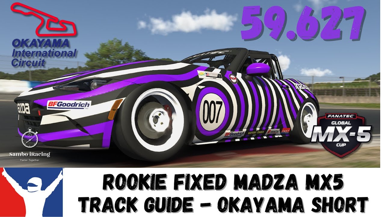 iRacing Rookie Fixed Mazda MX5 - Okayama Short - 59.627 - Track Guide