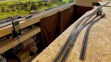 K,S & LD N Gauge Layout Update 10 - Track Laying and trains running