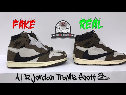 TRAVIS SCOTT JORDAN 1 HIGH REAL VS FAKE + Unboxing 2020 - YouTube