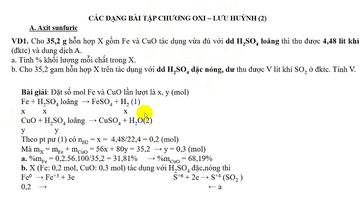 Bài tập hóa lớp 10 về oxi luu huỳnh năm 2024