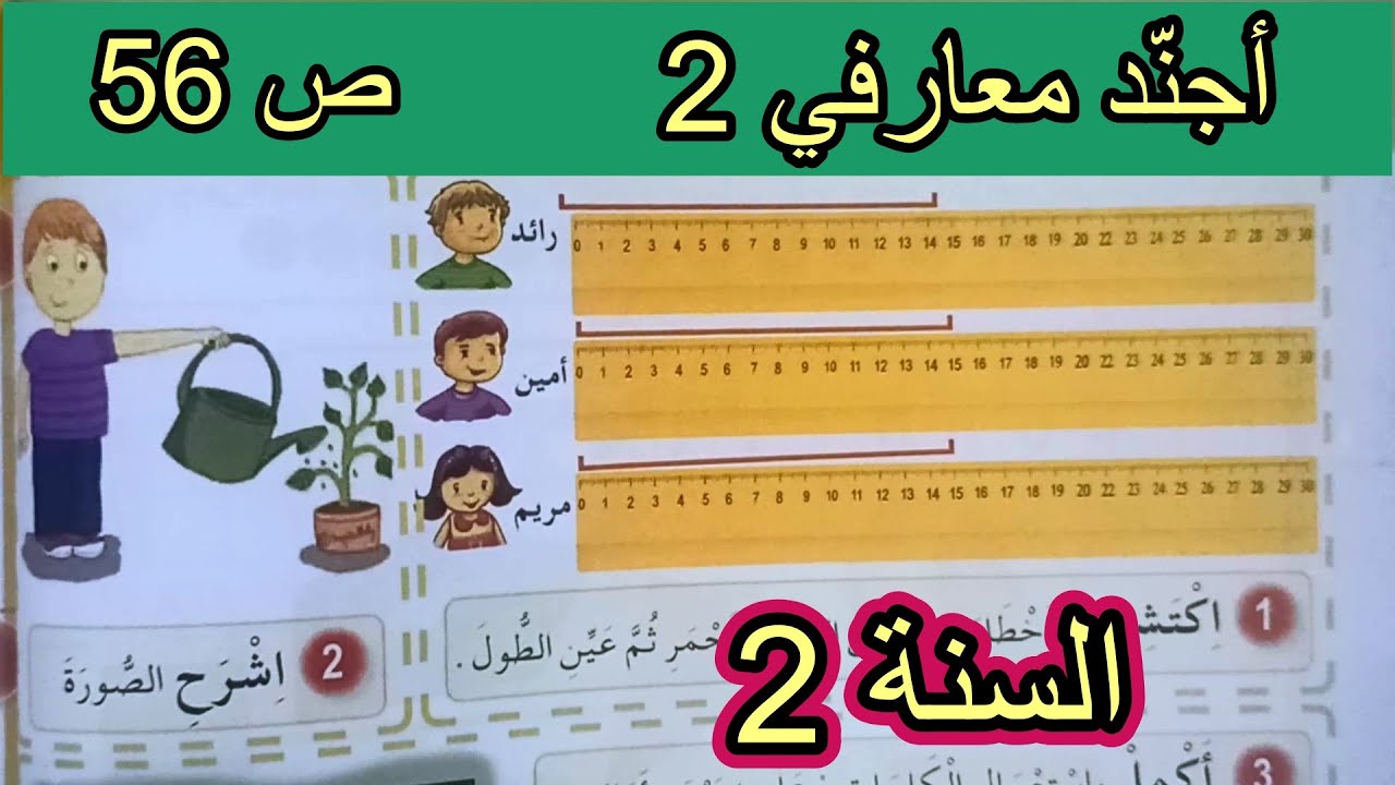 أجند معارفي (2) الصفحة 56 السنة الثانية ابتدائي