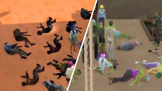 I Locked 25 Vampire Sims Outside + 25 Plant Sims Inside to See Who Survived