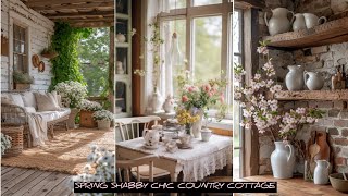 Spring classical country cottage Shabby chic decor ideas VintageInspired |Home Interior rusticStyle