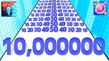 Satisfying Mobile Game: Number Leveling, Roof Rails, Count Masters, Marble Run, Pancake Run...
