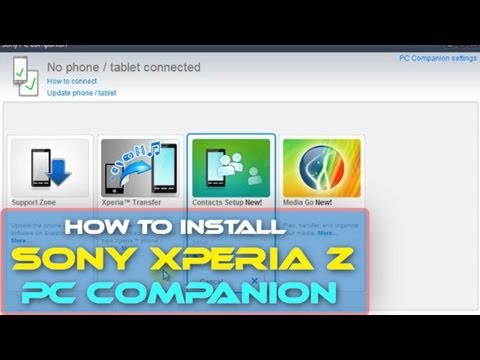 How to Install Sony Xperia Z Pc Companion LaptopPc
