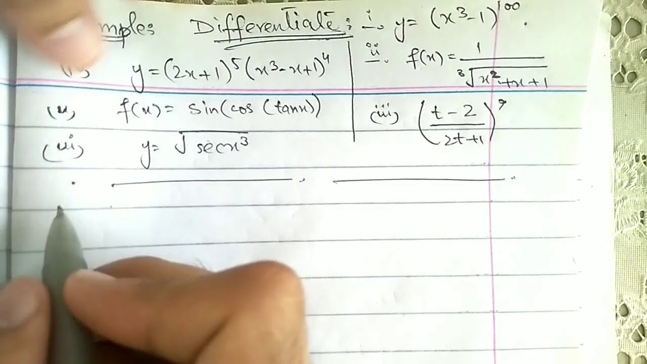The Chain Rule (Part 3a) Exercises | Derivatives - Calculus - YouTube