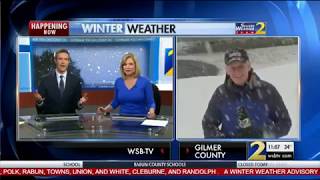 Snow coverage from across north Georgia