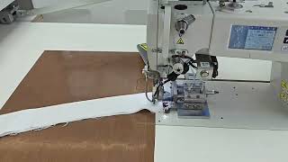 Automatic collar and cuff top stitching setter machine