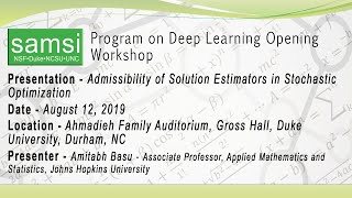 12 Aug 2019, Deep Learning OW: Solution Estimators in Stochastic Optimization, Amitabh Basu