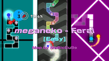 [ADOFAI Custom Clear] meganeko - Feral[Easy] [Map by Ma6icCu8e]