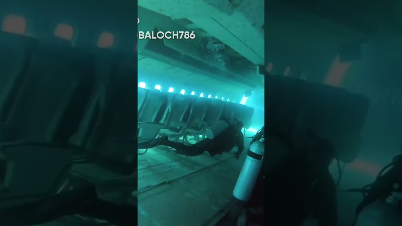 Sink Airplane Under Sea Water