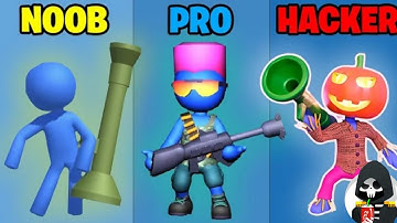 BAZOOKA BOY - gameplay walkthrough || NOOB VS PRO VS HACKER || ALL LEVEL |