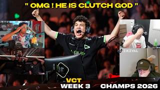 Valorant Streamers Reacts to The Best VCT Plays of WEEK #3  | Champions 2026
