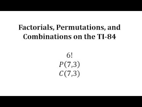 Video: ¿Puedes hacer factoriales en TI 84?