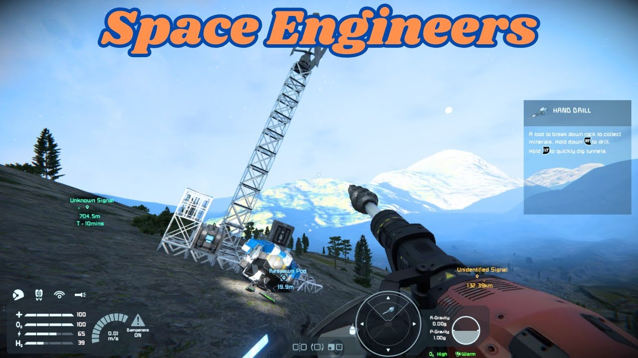 Space Engineers (E-1) Now that's a crash landing - YouTube