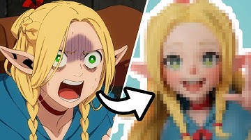3D Character Time-lapse 🍰 Marcille Delicious In Dungeon 🍄 Dungeon Meshi 🥩