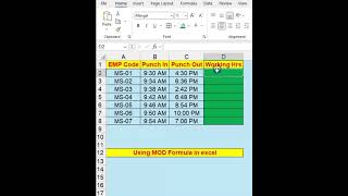Excel for Engineers: Calculating Working Hours|#excelshortcutkeys #msexcelsolutions #msexcel #excel