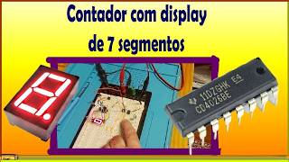Digital counter with 7-segment display using the 4026