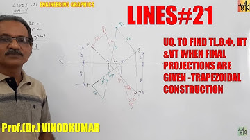 Projection of Lines -21, Line inclined to both HP and VP, (UQ-1) by Prof.Vinodkumar
