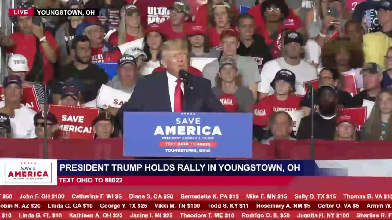 Speech: Donald Trump Holds a Political Rally in Youngstown, Ohio - September 17, 2022