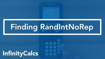 Where to find Random Integer No Repetitions (TI-84 CE Graphing Calculator)