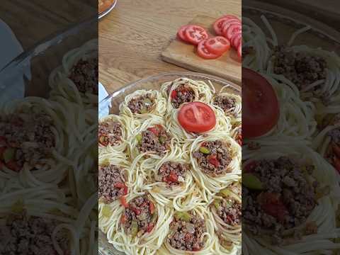 Видео: Что приготовить из спагетти и фарша?! Вкусно и красиво