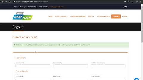 How To Register unlock.GEM FLASH.com Server كيفية التسجيل على الجيم فلاش سيرفر