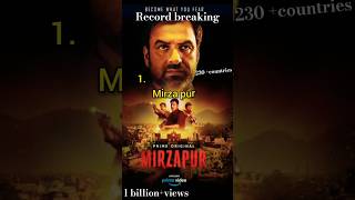 Top 10mostpopular indian drama seriesin the world 🌎 #mirzapur #dailysoap #televisión #dramas #2026