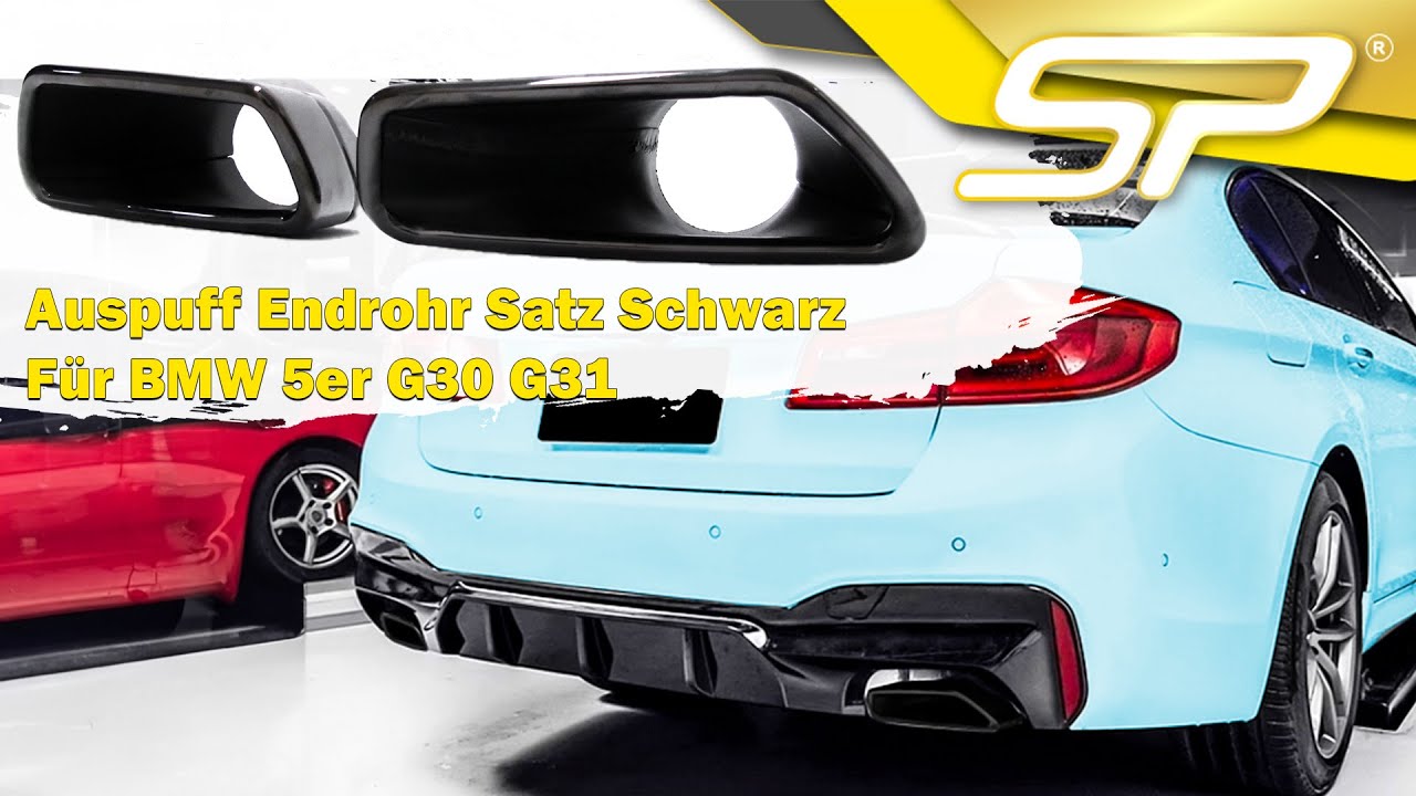 SpeedyParts.de - Auspuffblenden Auspuff Endrohr Satz Schwarz Passend Für 5er G30 G31 M Paket 17-22