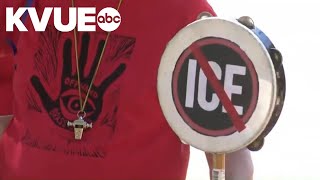 Demonstrators rally against Austin police collaboration with ICE agents