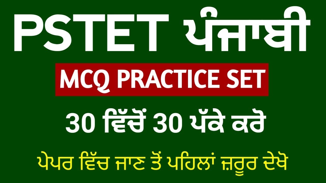 PSTET 2024 Punjabi | Paper 1 | Paper 2 | Punjabi By Study Fighters | pstet punjabi pedagogy