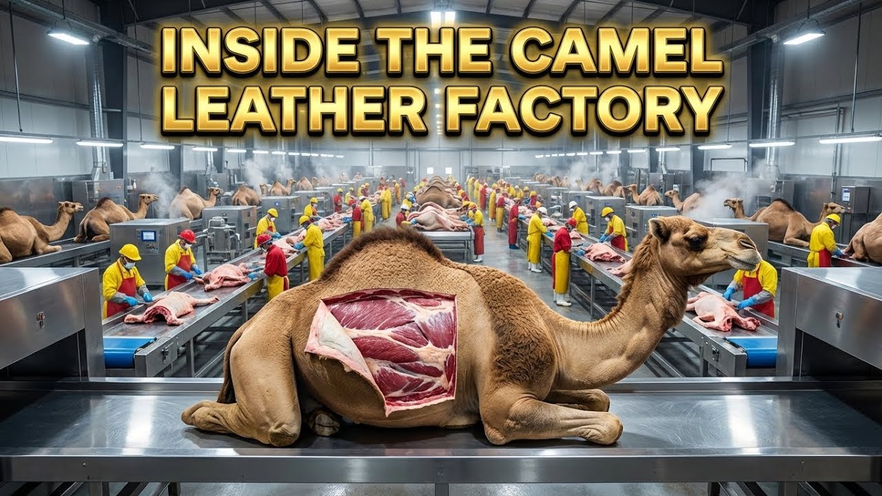 Inside the Camel Leather Factory – From Desert Hides to Premium Products (Full Process)