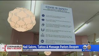 Nail salons and tattoo shops finally opened across the southland on
friday, after months of pressure local leaders, led by salon owners in
orange county. ...