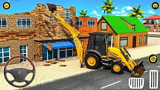 JCB Backhoe loader driveri Bus simulator game Indonesia #3d Android gameplay 🎮🎯 screenshot 4