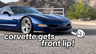 corvette gets a new front lip!!
