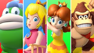 Mario Party 10 Minigames - Spike vs Peach vs Daisy vs Donkey Kong (Master CPU)