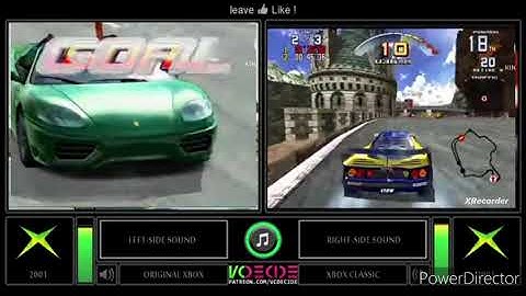 Sega Super GT/Scud Race (Xbox vs Arcade) Side by Side Comparison @vcdecide
