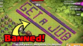 Top 25 BANNED Base Designs (Troll/Insane) In Clash of Clans!