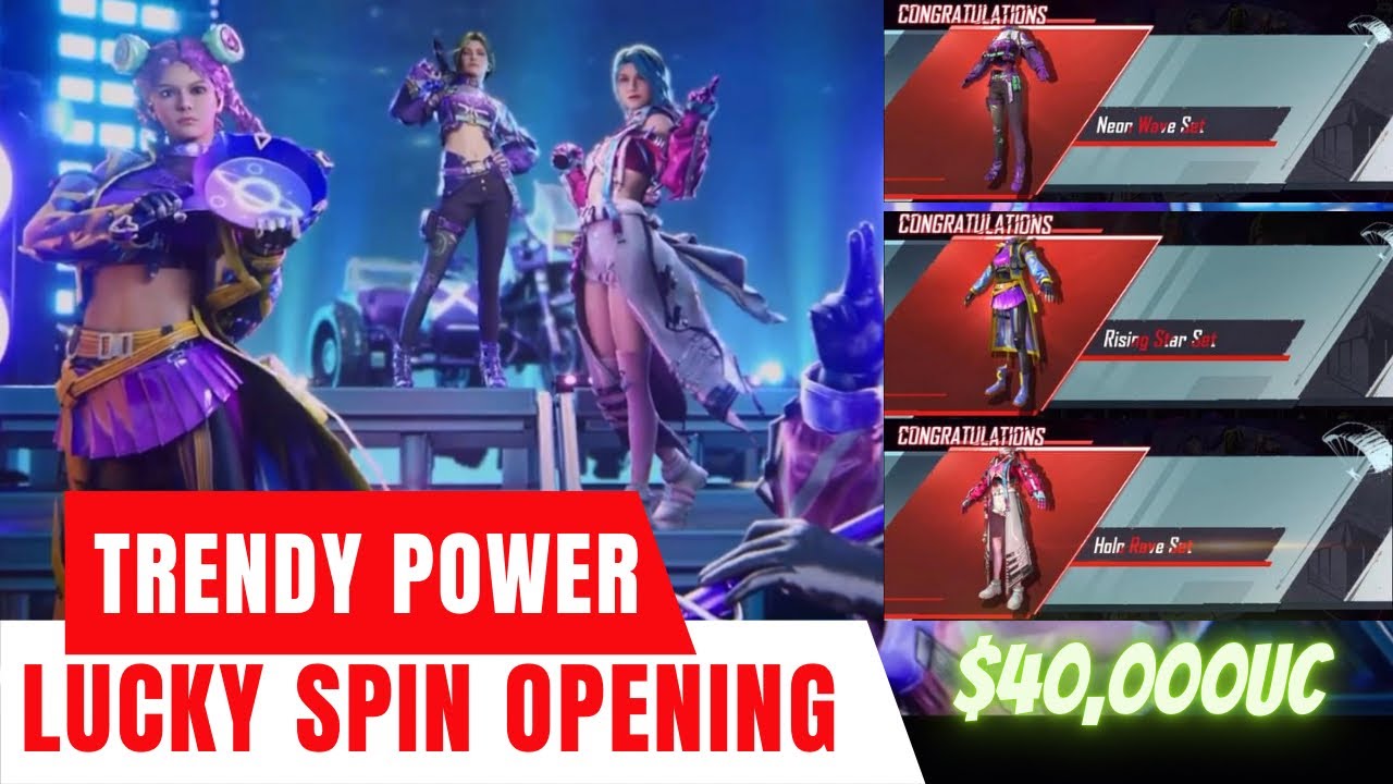 Trendy Power Lucky Spin Opening PUBG MOBILE | $40,000UC