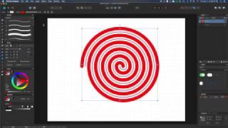 How to make spirals in Affinity Designer