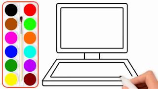 Coloring For Children With Computer, Mobile Phone & Smartphone Coloring Pages For Kids