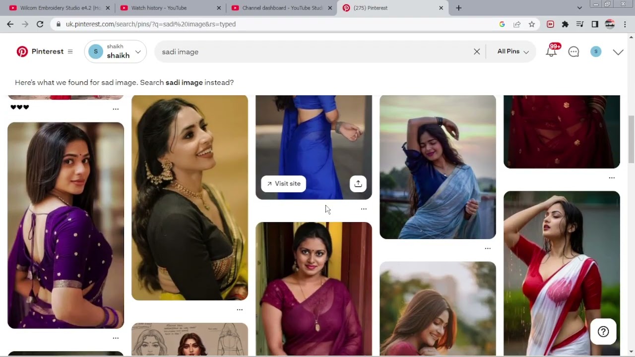 Photoshop Saree Design Tutorial  Border & Pallu Design Step by Step  Textile Design for digital
