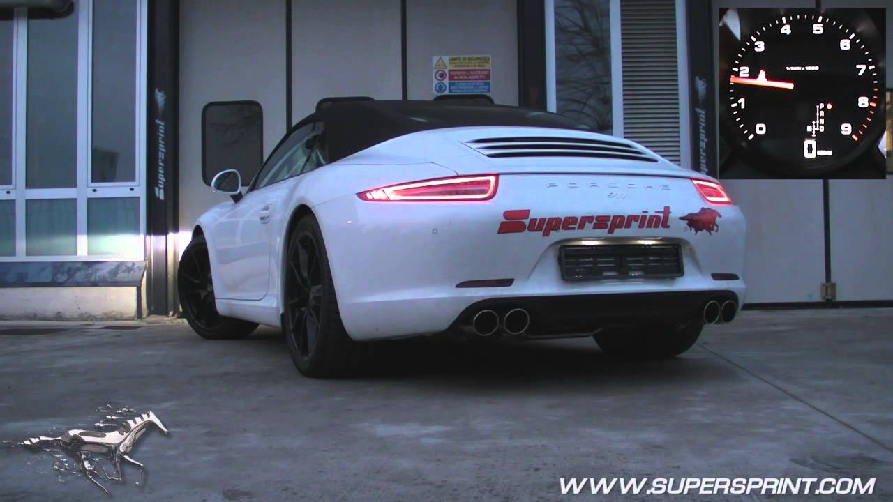 Porsche 991 Carrera S - Supersprint Exhaust REVS AND FLAMES!