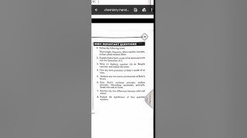 important questions in structure of atom for 1st puc