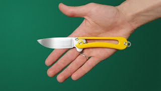 Making light EDC "spring" folder knife (ENG SUB)