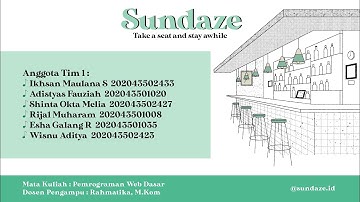 Tugas Pemrograman Web Dasar Tim 1 Kelas R5L | Sundaze