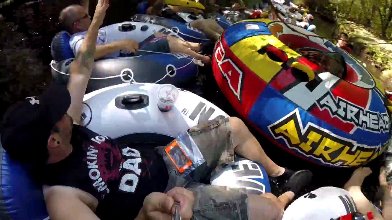 Tubing down wading river in NJ! YouTube
