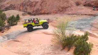 The FreekShow II tries Tip Over Challenge on Hell's Revenge in Moab Utah
